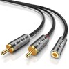 J&D Stereo RCA Cable RCA Jack Adapter Gold-Plated 3.5 mm