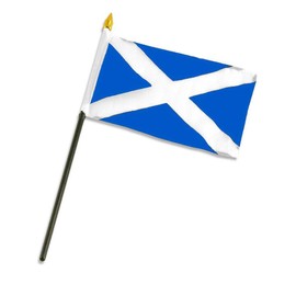JumpingLight Scotland Cross 4"x6" Flag Desk Table Stick (Sewn Edges Premium) - Quality Flags