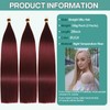 Locescsoc 28 Inch Straight Hair Extensions 150 g 3 Packs