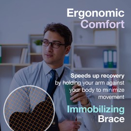 Armor Adult Arm Support Sling and Immobilizer with Adjustable Straps for Broken Bones, Dislocation, and Sprains in the Collarbone, Forearm, Shoulder, Elbow, or Wrist, for Men And Women, Left or Right Arm