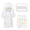 Hazms 3 Pcs Bride Robe for Wedding Day Set with