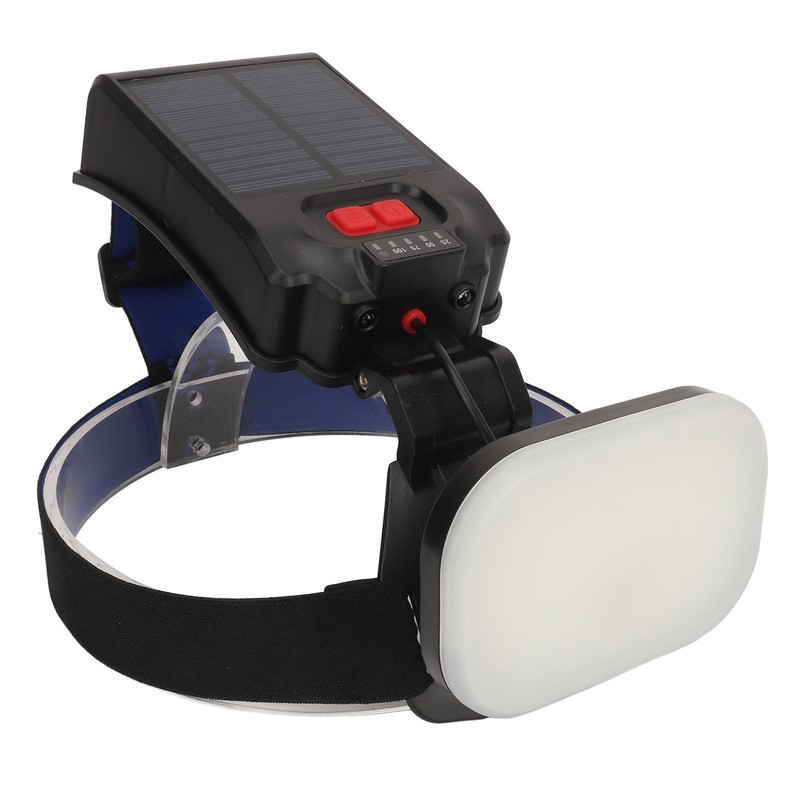 Fishing Headlamp IPX4 Waterproof USB Solar Powered 1200LM Ultra Bright