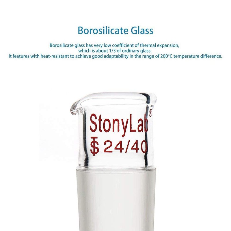 stonylab Glass Pouring Adapter, Borosilicate Glass Liquid Pouring Adapter with