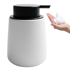 TOOZFO Soap Foaming Dispenser Ceramic with Easy-to-Press Pump Hand Foam Dispenser for Shampoo Bathroom Kitchen 12 oz