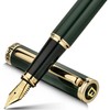 BEILUNER British Racing Green Fountain Pen,Stunning Luxury Pens with 24K