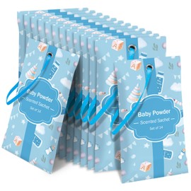 STRN Scented Sachets for Drawer and Closet, Baby Powder Scent 14 Packs