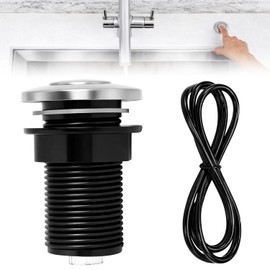 2026 Upgraded Sink Top Push Button with Air Hose Replacement, Air Switch Button for Garbage Disposal Air Actived Switch Sink Garbage Disposal Parts by Ketofa