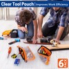 WISEPRO 6 Pack Tool Pouch with Zipper, Waterproof 600D Clear