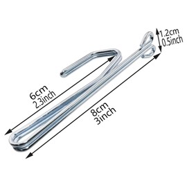 HomEveryday 50pcs Large Stainless Steel Silver Drapery Pins 3in x 1.2in For Hanging Pinch Pleated Curtains. Slip on Drapery Hooks. Drapery Accessories Home & Office Decor Holiday and Party Decorations