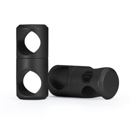 KeyUnity KA07 Titanium Swivel Key Ring Keychain Connector 2pcs, Anti Tangle 360° Rotating Key Linker for Carabiner & Split Rings (Black)