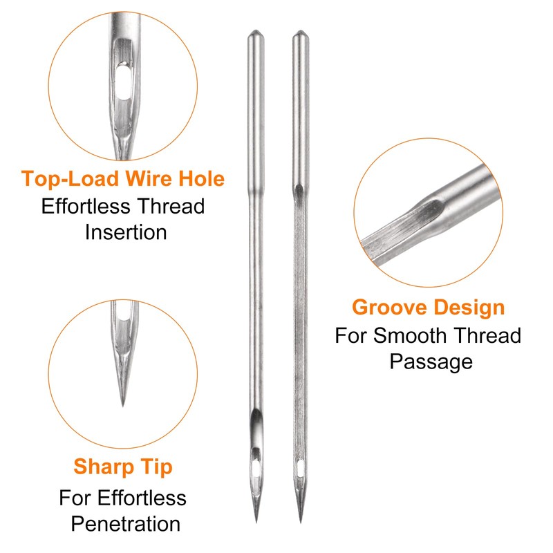 sourcing map Leather Canvas Sewing Awl Needles Set, Hand Sewing