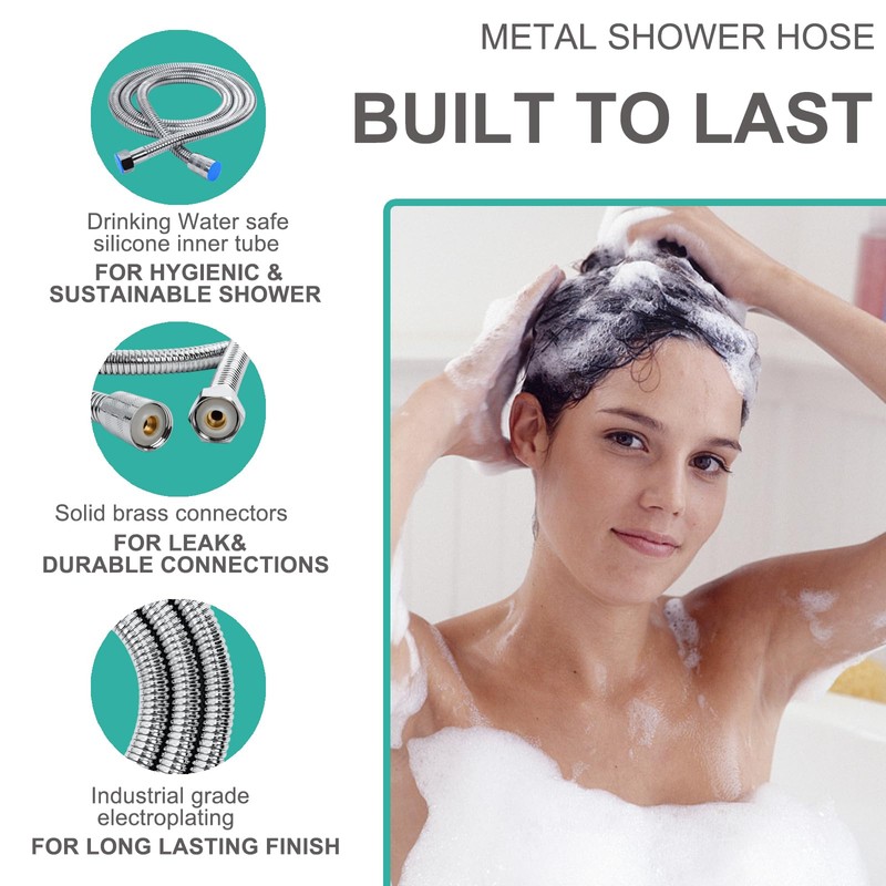 MAYYAYA Adjustable Handheld Shower Head Holder and Hose- Premium ABS