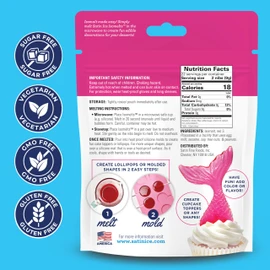Satin Ice Isomelts for Making Lollipops (Pink) (7oz Pouch) – No Prep Isomalt, Pre-Colored, & Sugar-Free
