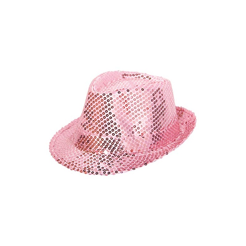 Cappello di feltro rosa con glitter