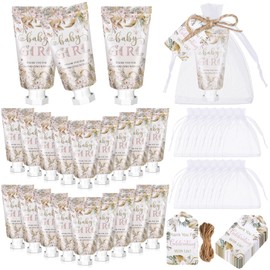 Dansib 48 Sets Boho Baby Shower Hand Cream Gifts Baby Shower Party Favors for Guests Baby Girl Hand Cream Gift Bulk Travel Size Hand Lotion Set for Guest