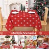 Hapterouse Wipe Clean Tablecloth Christmas Tablecloths Square Waterproof Tablecloth for