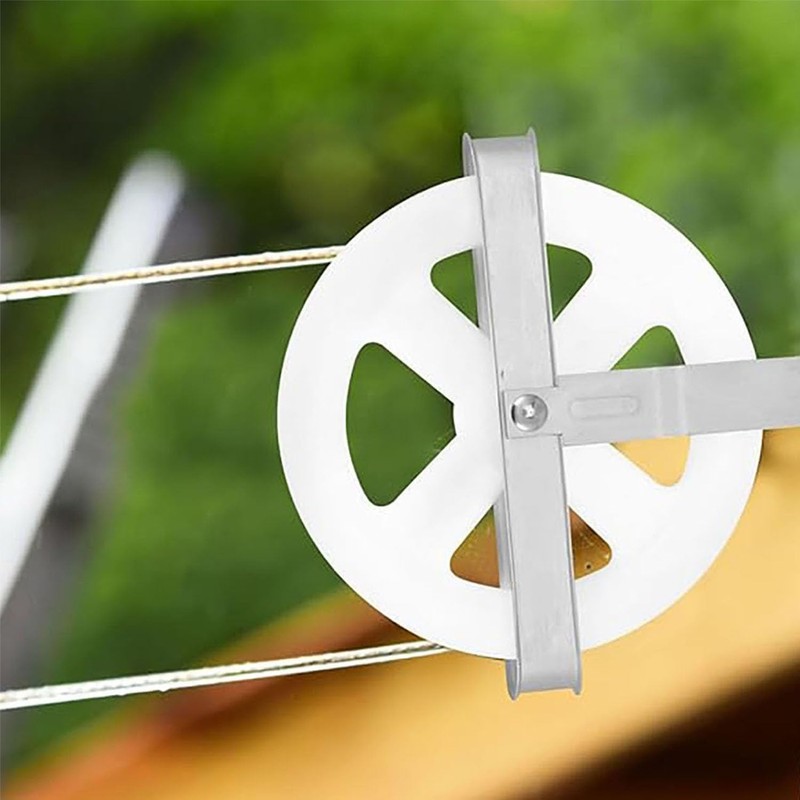 Clothes Hanging Strap Pulley, Clothesline Pulley Weather Resistant 5 Inch