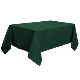 PiccoCasa Tablecloth Rectangle Wrinkle and Water Resistant, Table Cloth Wipe Clean for Kitchen Dining Wedding Party Dinner - Polyester Outdoor Table Cover Green 55"x63" / 140x160cm