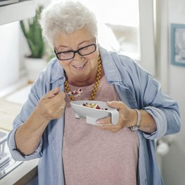 Adaptive Plates Spillproof Bowl with Handles Small Scoop Plates for Disabled Adults Eating Utensils for Disabled People Elderly Aids for Living Non Skid Spill Proof Bowl Melamine Dish Disabled Plates