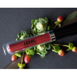 Aromi Maroon Matte Liquid Lipstick | Dark Red, Bordeaux Lip Color with Warm Undertones, Vegan, Cruelty-free, Long-wear, Waterproof, Handmade (Rich Rosewood)
