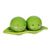 Peas in a Pod Green Ceramic Magnetic Salt and Pepper