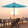 SANLUCE Patio 9 FT LED Market Umbrellas With Solar Lights,