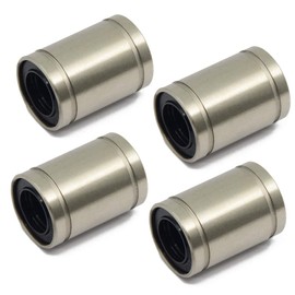 ReliaBot 4PCs LM12UU Linear Ball Bearing Nickel Plated 12mm x 21mm x 30mm for 12mm Linear Motion Shaft Rod for 3D Printer and CNC Machine