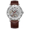 FORSINING Automatic Mechanical Hollow Out Waterproof PU Leather Strap Male