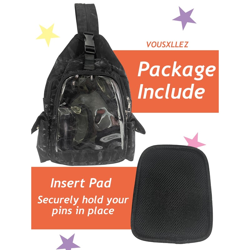 VOUSXLLEZ Ita Bag Chest Pack Backpack with Pin Insert,Crossbody Sling