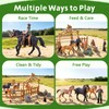 kukifun Horse Stable Playset 40PCS, Farm Barn Toy with Rider