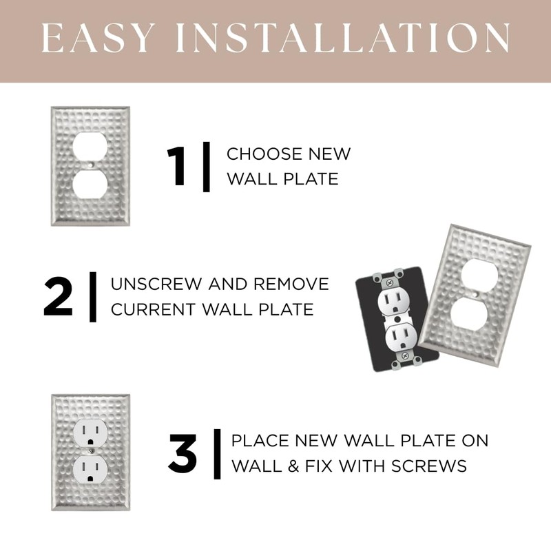 Monarch Abode Rocker Light Switch Cover Plate – 4-Gang Brushed