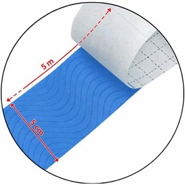 Cinta Kinesiológica 5cm x 5m Regular 1pieza Tape Deportivo Elástico para Fisioterapia, Crossfit, Running y Rehabilitación Muscular Impermeable y Transpirable (Rosa) Kinesiotape