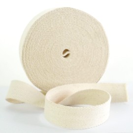 Trimz Trimz300 10 m Roll of 25 mm Thick Cotton Fabric, Natural, Cotton, Natural, 10 m x 25 mm
