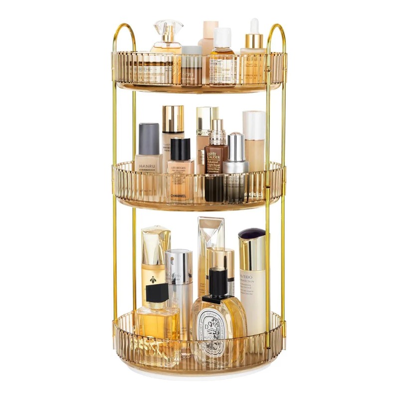Organizador De Maquillaje Giratorio De 360 Grados 3 Niveles