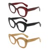 HoouMoou Oversized Cat Eye Reading Glasses for Women, Fashion 3