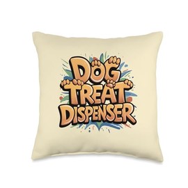 Dog Treat Dispenser Dog Training Treat Humor Canine Lover Throw Pillow