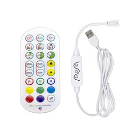 ADRESUNO WS2812B WS2811 WS2813 WS2815 1903 16703 LED Strip Controller for LED Module Pixel Strip Light, 1M/3.3FT 3pin JST Connector,Bluetooth/Music APP/3Key Remote Control(5-24v) (USB(2.4G))