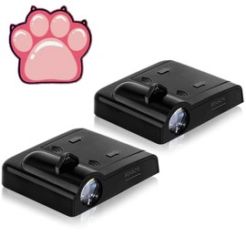 2PCS No Fade Car Door Lights,Pink Dog Paw Door Lights Logo Projector LED Shadow Welcome Lamp,Paw Print Car Accessories Dog Gifts,Suitable for All Brands Vehicles Motorcycle
