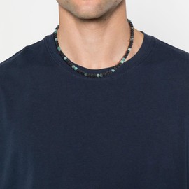 GAVU Matte Onyx Necklace African Turquoise Necklace, Men's Black Necklace 60cm