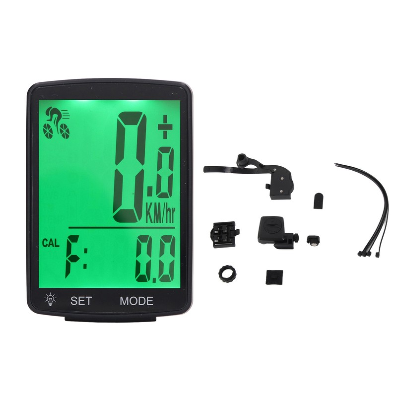 Bicycle Computer with Speed Cadence Sensor 2.8in LCD Display Bike