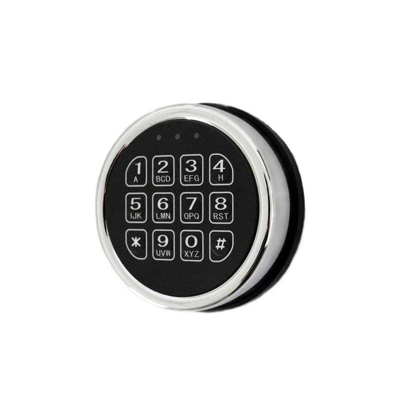 MOUNT Gun Safe Lock Replacement Chrome Keypad Electronic Safe Solenoid