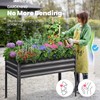 KING BIRD Large Raised Garden Bed with Legs Galvanized Elevated