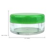 (Quantity: 25 Pieces) Beauticom 5G/5ML Round Clear Jars with GREEN