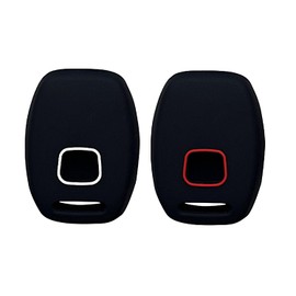 Key Fob Cover for Odyssey CRV: Remote Case Protector Fit for Honda Ridgeline CRV Fit Civic Pilot CRZ Odyssey 2004 to 2017 N5FS0084A CWTWB1U545 3248AS0084A 35111SVA305 OUCG8D380HA (Black+Black)