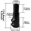 Bicycle Handlebar Riser, Black Aluminium Bicycle Stem Adapter 28.6 mm