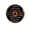 5 Years AA Locket Orange Black Tri-Plate Sobriety Chip Serenity