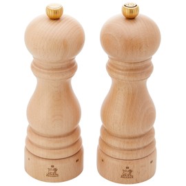 Peugeot - Paris u’Select Salt and Pepper Mill Set - Adjustable Grinders - Beechwood, Natural, 7in, (2/23386)