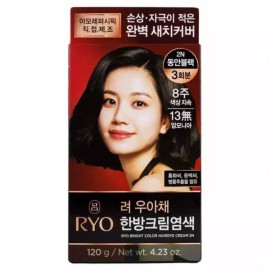Woosik 려 우아채 멋내기 새치크림 2N-동안블랙 RYA Uh-Chae Hair Thickening Cream 2N-During Black