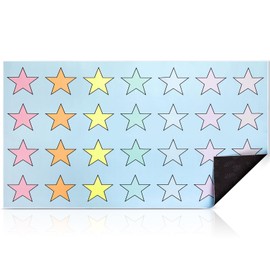 Moucuny Pastel Classroom Rug 6.5 x 11.5 ft Kids Carpet with Non-Slip Backing Pastel Classroom Decor Seating Rug Elementary Classroom Floor Play Mat for Teaching Playroom Children's Room, Seats 28