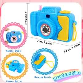Hoarost 32 Pcs Mini Toy Camera Bulk Set Plastic Camera with Lmages in Viewfinder Pretend Play Prop for Kids Birthday Party Favors Classroom Prizes Goodie Bag Fillers